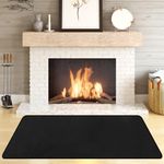 Hearth Rugs Fireproof, Fireplace Rug, Fireplace Mat, Fireplace Rugs Fire Resistant, 42" x24”, Heated Floor Mat for Outdoor BBQ Grills, Fire Pits, Smokers, Woodstoves