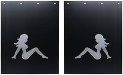 24 x 30 Semi Truck and Trailer Heavy Duty Poly Rubber Sitting Lady Mud Flap - Pair