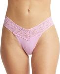 hanky panky Women's Maternity Hank Panky Cotton Low Rise Thong Panty, Lotus Flower Pink, One Size