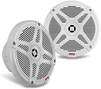 Pyle 6.5 Inch Marine Speakers - Coaxial 2-Way Waterproof Component Speaker Pair | Audio Stereo Sound System with Wireless RF Streaming Support | 6.5" in, 600 Watt PLMRF65SW