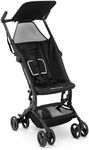 The Clutch Stroller by Delta Children - Lightweight Compact Folding Stroller - Fits Airplane Overhead Storage - Black