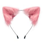 QinRuan Cat Fox Faux Fur Ears Headband Cute Halloween Fancy Dress Cosplay Handmade Animal Furry Ears Hair Hoop