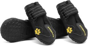 Truelove Dog Shoes Waterproof Anti-slip Rain Boots Paw Protectors Reflective TLS3961(Black,5#)