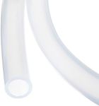 Rebower 3.3ft 1" ID x 1-1/8" OD Silicone Tubing Clear Industrial Plastic Tubing Pure Silicone Hoses for Pump Siphoning Draining Irrigation Brewing