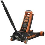 Sealey 4 Tonne Low Profile Trolley Jack, Car Jack, with Rocket Lift - Orange - 4040AO