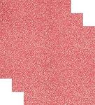 Siser Glitter Heat Transfer Vinyl HTV for T-Shirts 10 by 12 Inches (1 Foot) Sheets 3 Pack (Rainbow Coral)