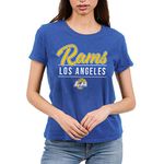 Junk Food Clothing x NFL - Los Angeles Rams - Fan Favorite - Women's Lightweight Short Sleeve Fan Shirt - Size Medium