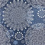 ReWallpaper 44.5CM×7M Peel and Stick Wallpaper Blue and White Mandala Self Adhesive Wallpaper Roll Peel and Stick Boho Wallpaper for Bedroom Living Room Bathroom Navy Blue Bohemian Mural