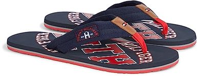 Tommy Hilfiger Men Essential TH Beach Sandal Flip-Flops Pool Slides, Blue (Midnight), 42 EU