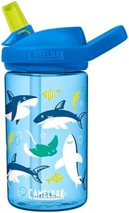 CamelBak eddy+ 400 ml Kids Water Bottle with Tritan Renew – Straw Top, Leak-Proof When Closed, Sharks and Rays