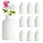 8 Pack White Vases, 5in Small White