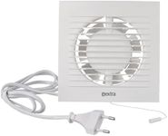 Steinberg14 Bathroom Fan Diameter 100 mm White with Pull Cord and Plug - Extractor Fan Bathroom Toilet