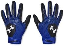Under Armour Boys Youth Clean Up Baseball Gloves, (002) Black/Team Royal/White, Large