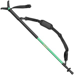 HUNTPAL Aluminum Hunting Monopod Shooting Stick Gun Rest with Removable 360° Rotation V Yoke Head for Rifle, Lightweight Adjustable Height and Integrated Spike Feet Stand with High Density Foam Grip