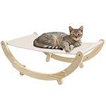 Navaris Spacious & Comfortable Raised Pet Bed - Elevated Cat Chair - 2-in-1 Design Cat Couch