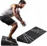 Power Press Squat Wedge Block - Squat Weight Lifting Wedges for Home Gym or Personal Trainers - Adjustable Angle Ramp Blocks for Heel Elevated Squatting Workout - Calf Raise Platform Board