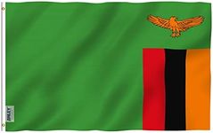 ANLEY Fly Breeze 3x5 Feet Zambia flag - Vivid Color and Fade Proof - Canvas Header and Double Stitched - Zambian Flags Polyester with Brass Grommets 3 X 5 Ft