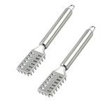 EAGEAN 2PCS Staineless Steel Living Fish Scale Shaver Fish Scale Scraper for Fast Cleaning Fish Skin