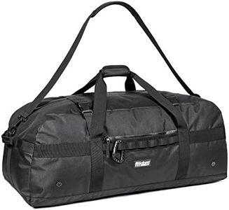 Fitdom Heavy Duty Extra Large Sports Gym Equipment Travel Duffel Bag W/ Adjustable Shoulder & Compression Straps. Perfect for Team Coaches & Best for Soccer Baseball Basketball Hockey Football & More, BLACK, X-l 36 in - Black