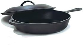 Lodge Seasoned Cast Iron Skillet with Cast Iron Lid (12 Inch) - Cast Iron Frying Pan With Lid Set.