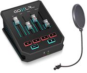 TC GoXLR Mini - Mixer & USB Audio Interface for Streamers, Gamers & Podcasters - Bundled with Microphone Pop Screen