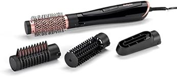 BaByliss Perfect Finish Hot Air Brush with Multiple Attachments, 2 Temperature Settings and Cooling Air Function, AS126E Black