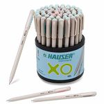 Hauser XO Gel Pen Stand | Sleek Body & Minimalistic Design With Matt Finish | Solid Body Type, Low Viscosity Ink | Ultra Durable Tip | Blue, Black & Red Ink, Pack of 50 Pens