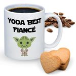 Yoda Best Fiance Mug, Funny Fiance Gifts For Him Anniversary Birthday