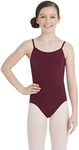 Capezio Big Girls' Classics Camisole Leotard with Adjustable Straps, Burgundy, Intermediate