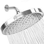 SparkPod Fixed Shower Head - High Pressure Rain - Luxury Modern Look - Easy No-Tool Installation - Perfect Adjustable Replacement for Your Bathroom Shower Heads (20 cm Round, Luxury Polished Chrome)