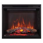 Napoleon Element 42 - NEFB42H-BS - Built-in Electric Fireplace, 42-in, Black, Glass Front, Realistic Glowing Log Ember Bed, Adjustable Flame Height/Colours, Remote Included