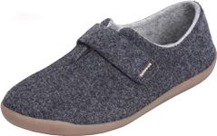 Cosyfeet Bjorn - Charcoal - 11-3H - Extra Wide Men's Slippers