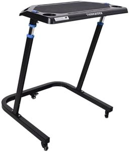 ThinkRider Adjustable Bike Desk - Rolling Laptop Cart for Stationary Bike or Trainer - Exercise While Working or Watching TV Standing Desk