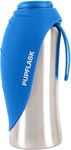 Tuff Pupper Portable Water Bottle For Walking | 24 OZ Stainless Steel | Convenient Dog Travel Water Bottle Keeps Pup Hydrated | Portable Dog Water Bowl & Travel Water Bottle For Dogs (Nebulas Blue)