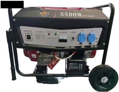XLNT 6500E 5KW Heavy Duty Petrol Generator with Electric Start & Wheels Portable Power Solution for Home Outdoors Office Use