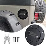 RERPRO Locking Gas Cap Cover Compatible with 1997-2006 Jeep Wrangler TJ Unlimited Sport Rubicon Sahara Exterior Accessories Fuel Filler Door Gas Tank Cap Cover, US Flag