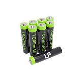 LP AAA Rechargeable Battery, 8 Pack 1000mAh High Capacity Triple-A Ni-MH Batteries for Clocks, Remotes, Toys, Cameras, Flashlights & More