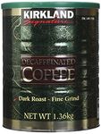 Kirkland Signature 100% Colombian Dark Roast Decaffeinated Ground Coffee - 1.36Kg