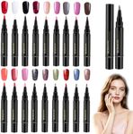 Gel Nail Polish Pen Set, 3-in-1, 3/6/12/18 Colors for DIY Nail Art Home Use