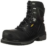 KEEN Utility Men’s CSA Philadelphia 8” 200G Insulated Composite Toe Waterproof Work Boots Construction Boots, Black/Gargoyle, 7 2E (Wide) US