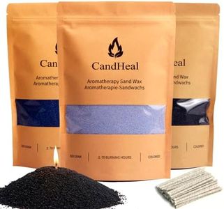 CandHeal Pearled Candle Sand with Wicks,3.3 lb Eucalyptus Sand Wax