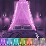 Obrecis Pink Bed Canopy for Girls, 