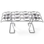 Wilton 2105-4820 Cupcake Cones Baking Rack, 12 Hole Ice Cream Cone Cupcakes Holder, Silver