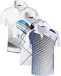 jeansian Men's 3 Packs Sport Polo T-Shirts LSL195 MixPackG XL