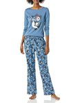 Amazon Essentials Women's Disney Star Wars Marvel Flannel Pajamas Sleep Sets, Nightmare Santa Jack, Large