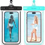 Karvense Polyvinyl Chloride Waterproof Phone Pouch/Case-Water Proof Phone Pouch For iPhone&Samsung Galaxy,Universal Ipx8 Phone Water Protector Pouch For Travel,Vacation,Beach,Cruise Essentials-2 Pack,Multicolour