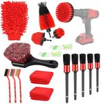 KOFANI Car Detailing Kit, 18Pcs Reliable Car Cleaning Kit Includes Various of Soft-bristled Car Detailing Brushes for Cleaning Interior, Exterior, Wheels, Dashboard