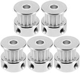 Saiper 5pcs GT2 16 Teeth 6mm Bore Timing Pulley Aluminum Synchronous Wheel for 6mm Belt, Compatible with RepRap 3D Printer Prusa i3