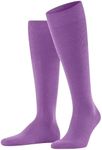 FALKE Men's Airport Wool Dress Socks, Purple (Pink Iris 8943), 9.5-10.5, 1 Pair