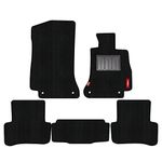 Elegant Cord Black Custom Fit Car Mat Compatible with Mercedes Benz C200 Set of 5 Pcs